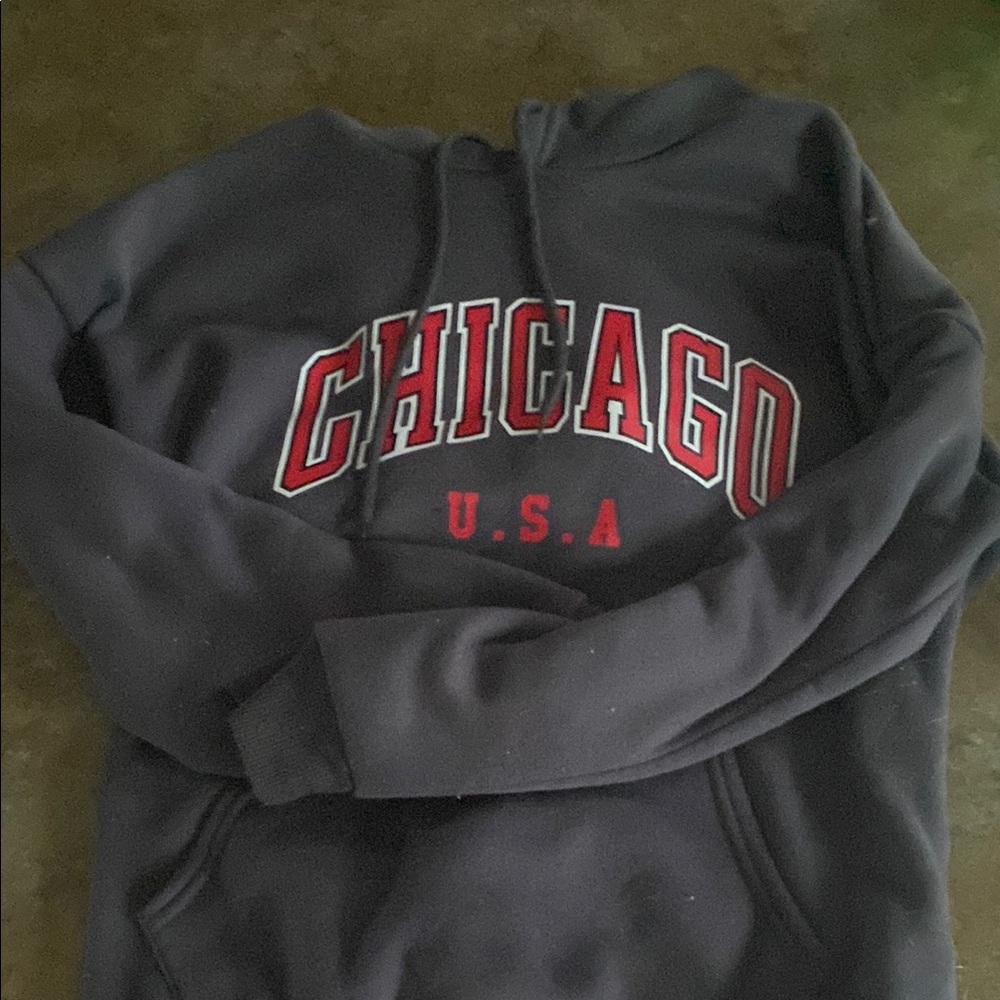 Chicago USA Graphic Hoodie - Black